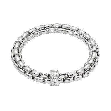         Weißgold, Armschmuck, FOPE Eka Flex'it Armband mit Diamantpavé