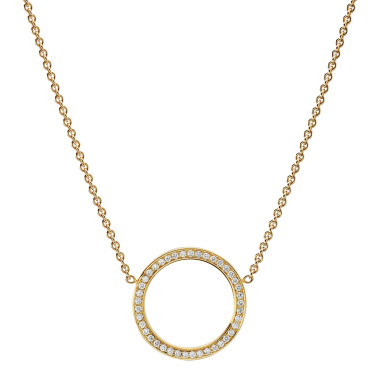         Gelbgold, Halsschmuck, Schmuckwerk Saturn Anhänger mit Halskette