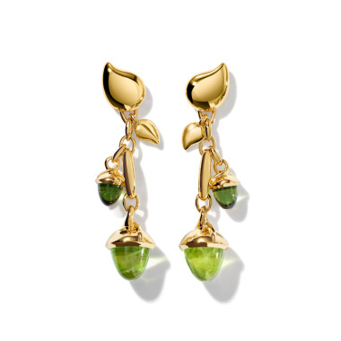         Gelbgold, Ohrringe, Tamara Comolli MIKADO Ohrringe Dangling 2 Acorns 'Rainforest'