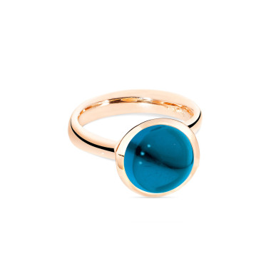         Roségold, Ringe, Tamara Comolli BOUTON Ring Large mit London Topas