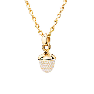         Gelbgold, Halsschmuck, Tamara Comolli MIKADO Bouquet Anhänger mit Diamant-Pavé