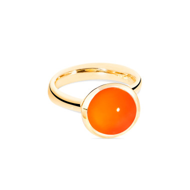         Gelbgold, Ringe, Tamara Comolli BOUTON Ring Large mit Karneol