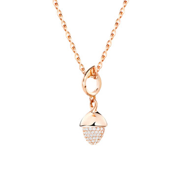         Roségold, Halsschmuck, Tamara Comolli MIKADO Flamenco Anhänger mit Diamant-Pavé