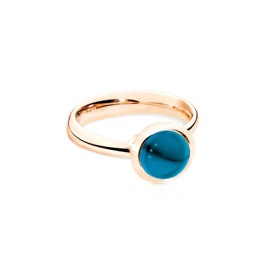         Roségold, Ringe, Tamara Comolli BOUTON Ring Small mit London Topas