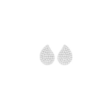         Weißgold, Ohrringe, Tamara Comolli SIGNATURE Small Ohrstecker mit Diamant Pavé
