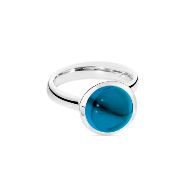        Weißgold, Ringe, Tamara Comolli BOUTON Ring Large mit London Topas