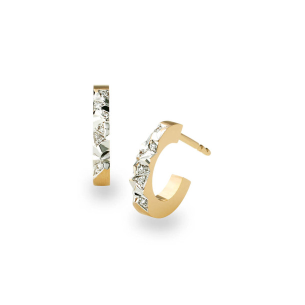         Gelbgold, Ohrringe, Schmuckwerk Alpen Steckcreolen
