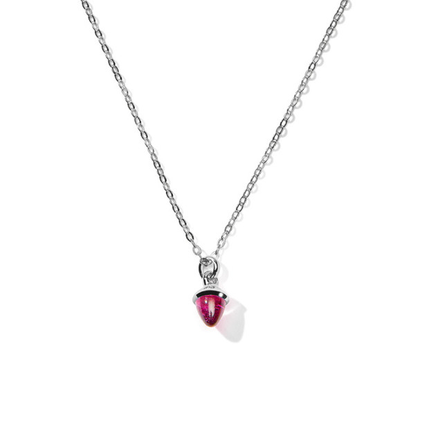         Weißgold, Halsschmuck, Tamara Comolli myMIKADO Halskette mit Rosa Turmalin