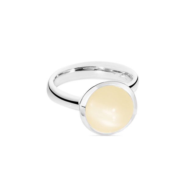         Weißgold, Ringe, Tamara Comolli BOUTON Ring Large mit Mondstein